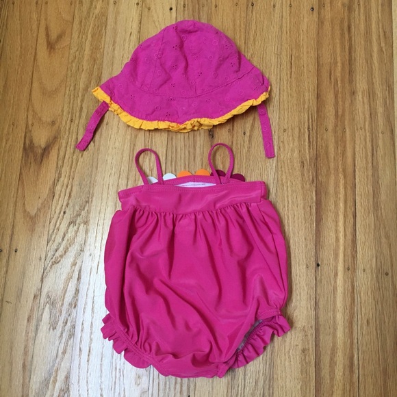 Pink and Orange Floral Swimsuit - Picture 2 of 16